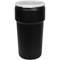 Eagle Manufacturing 1623BLK 20 Gallon Black Plastic Barrel Drum with Plastic Lever-Lock