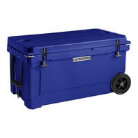 CaterGator CG65NVW Navy 65 Qt. Mobile Rotomolded Extreme Outdoor Cooler / Ice Chest
