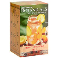 Bigelow Botanicals Peach Lemonade Acai Cold Water Infusion Tea Bags - 18/Box