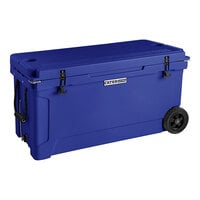 CaterGator CG100NVW Navy 110 Qt. Mobile Rotomolded Extreme Outdoor Cooler / Ice Chest