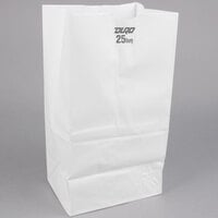 Duro 25 lb. Shorty White Paper Bag - 500/Bundle