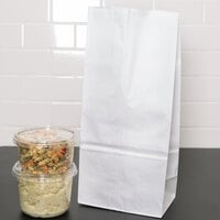 25 lb. Shorty White Paper Bag - 500/Bundle