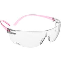 Honeywell Uvex SVP200 Series Anti-Fog Safety Glasses - Pink Frame with Clear Lens SVP208