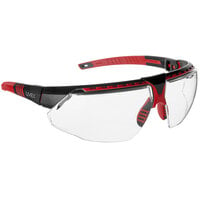 Honeywell Uvex Avatar Hydroshield Anti-Fog / Anti-Scratch Safety Glasses - Red Frame with Clear Lens S2860HS