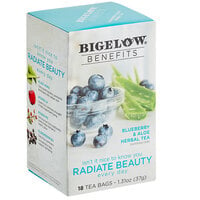Bigelow Benefits Blueberry and Aloe Herbal Tea Bags - 18/Box