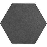 Versare SoundSorb 12 inch Dark Gray Flat Wall-Mounted Acoustic Hexagon 7825079