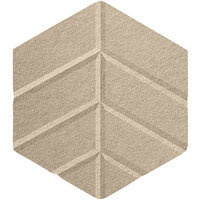 Versare SoundSorb 12 inch Beige Beveled Wall-Mounted Acoustic Leaf Hexagon 78205502
