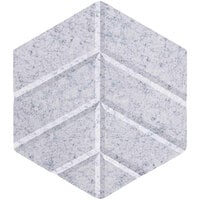 Versare SoundSorb 12 inch Marble Gray Beveled Wall-Mounted Acoustic Leaf Hexagon 78205506