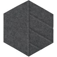 Versare SoundSorb 12 inch Dark Gray Beveled Wall-Mounted Acoustic Skyway Hexagon 78205605