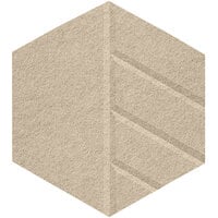 Versare SoundSorb 12 inch Beige Beveled Wall-Mounted Acoustic Skyway Hexagon 78205602