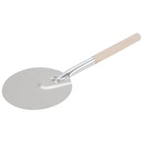 American Metalcraft 8 inch Round Aluminum Pizza Peel with 12 inch Wood Handle 17080