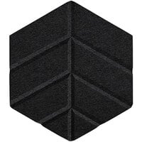 Versare SoundSorb 12 inch Black Beveled Wall-Mounted Acoustic Leaf Hexagon 78205503