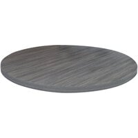 American Tables & Seating 48 inch Round Light Gray Faux Wood Laminate Table Top