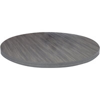 American Tables & Seating 42 inch Round Light Gray Faux Wood Laminate Table Top