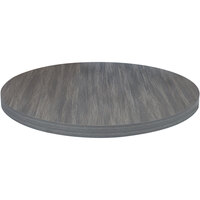American Tables & Seating 36 inch Round Light Gray Faux Wood Laminate Table Top