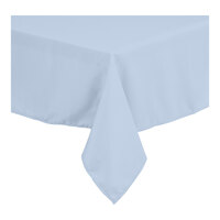 Intedge 45" x 120" Rectangular Light Blue 100% Polyester Hemmed Cloth Table Cover