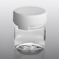 Chubby Gorilla 2 oz. Clear Cannabis Jar with White Lid - 100/Pack