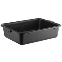 Choice 20 inch x 15 inch x 5 inch Black Polypropylene Plastic Bus Tub, Bus Box