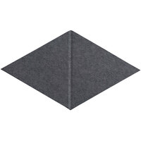 Versare SoundSorb 12 inch x 20 13/16 inch Dark Gray Beveled Wall-Mounted Acoustic Canyon Rhomboid 78205806