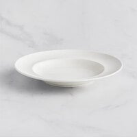 RAK Porcelain Choice 10 1/4" Ivory Embossed Wide Rim Porcelain Deep Plate - 12/Case