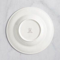 RAK Porcelain Blossom 10 1/4 inch Ivory Embossed Wide Rim Porcelain Deep Plate - 12/Case
