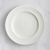 RAK Porcelain Choice 11 3/8" Ivory Embossed Wide Rim Porcelain Flat Plate - 12/Case
