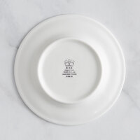 RAK Porcelain Bouquet 5 7/8 inch Ivory Embossed Wide Rim Porcelain Flat Plate - 24/Case