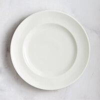 RAK Porcelain Choice 11" Ivory Embossed Wide Rim Porcelain Flat Plate - 12/Case