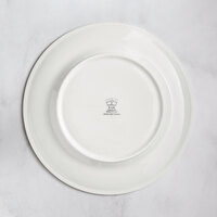 RAK Porcelain Blossom 11 3/8 inch Ivory Embossed Wide Rim Porcelain Flat Plate - 12/Case