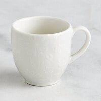 RAK Porcelain Blossom 3.1 oz. Ivory Embossed Porcelain Espresso Cup - 12/Case