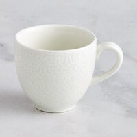 RAK Porcelain Choice 7.8 oz. Ivory Embossed Porcelain Cup - 12/Case