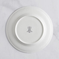RAK Porcelain Bouquet 9 7/16 inch Ivory Embossed Wide Rim Porcelain Flat Plate - 12/Case