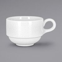 RAK Porcelain Choice 7.8 oz. Ivory Embossed Porcelain Stackable Cup - 12/Case