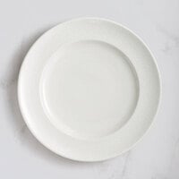 RAK Porcelain Choice 9 7/16" Ivory Embossed Wide Rim Porcelain Flat Plate - 12/Case