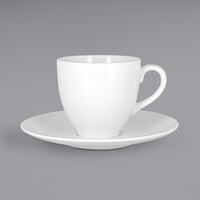 RAK Porcelain Choice 3.1 oz. Ivory Embossed Porcelain Espresso Cup - 12/Case