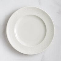 RAK Porcelain Choice 7 1/2" Ivory Embossed Wide Rim Porcelain Flat Plate - 24/Case