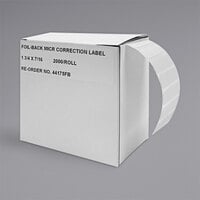 Controltek USA 550072 1 3/4 inch 4-mil Foil-Backed Correction Labels - 2000/Box