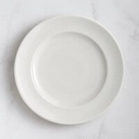 RAK Porcelain Choice 8 1/4" Ivory Embossed Wide Rim Porcelain Flat Plate - 24/Case