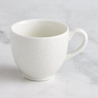 RAK Porcelain Choice 6.8 oz. Ivory Embossed Porcelain Cup - 12/Case