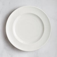 RAK Porcelain Choice 12 3/16" Ivory Embossed Wide Rim Porcelain Flat Plate - 6/Case