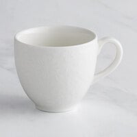 RAK Porcelain Bouquet 7.8 oz. Ivory Embossed Porcelain Cup - 12/Case