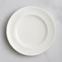 RAK Porcelain Choice 6 11/16" Ivory Embossed Wide Rim Porcelain Flat Plate - 24/Case