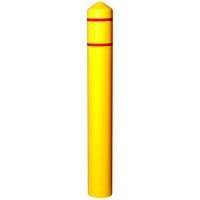 Eagle Manufacturing 1736YRS 6" x 56" Yellow Bollard Cover with Red Reflective Stripes
