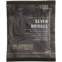 Mr. Espresso Organic Seven Bridges Blend Coffee Single Serve Bag - 100/Case