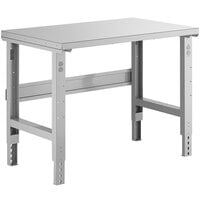 Lavex Industrial 30 inch x 48 inch Adjustable Height Workbench With Square Edge Steel Top