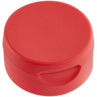 38/400 Red Inverted Squeeze Bottle Lid with Pressure Sensitive Liner - 850/Case