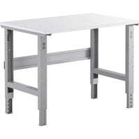 Lavex Industrial 30 inch x 48 inch Adjustable Height Heavy-Duty Workbench With Square Edge Laminate Top