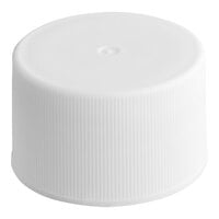 28/410 White Continuous Thread Lid with Foam Liner - 3100/Case