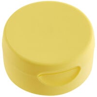 38/400 Yellow Inverted Squeeze Bottle Lid with Pressure Sensitive Liner - 850/Case