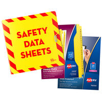 Avery 77714 UltraDuty 3 inch SDS Yellow / Red Binder Bundle with Chain